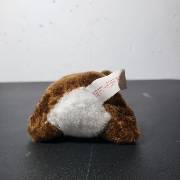 Vintage Oriental Trading Co Brown Teddy Bear Plush with Red Bow  Vtg Toy Plushie - Picture 6 of 7